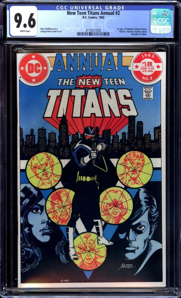 New Teen Titans Annual 2 CGC 9.6 White Pages 1st Vigilante (Adrian Chase)