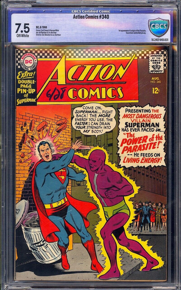 Action Comics #340 CBCS 7.5 (1966) 1st Appearance of Parasite! KEY!
