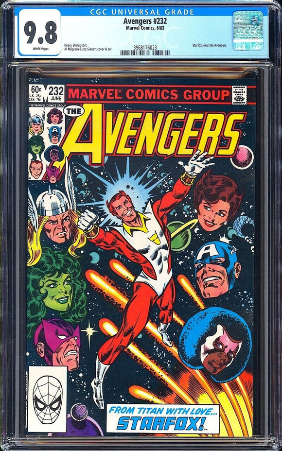 Avengers #232 CGC 9.8 (1983) StarFox Joins The Avengers!