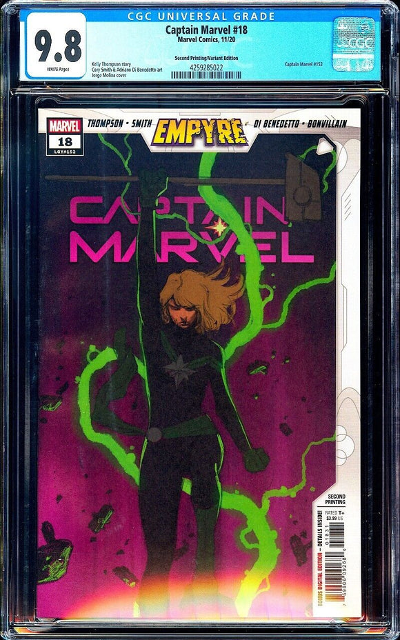 Captain Marvel #18 CGC 9.8 (2020) 1st Appearance of Lauri-Ell! Marvels!