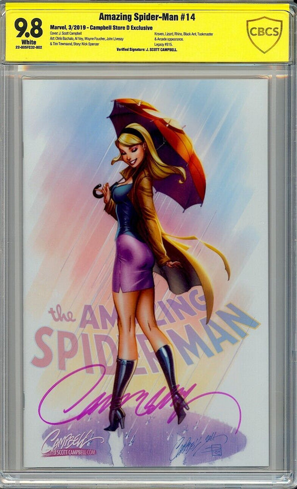 Amazing Spider-Man #14 Campbell Campbell Store D Variant CBCS 9.8 (2019)
