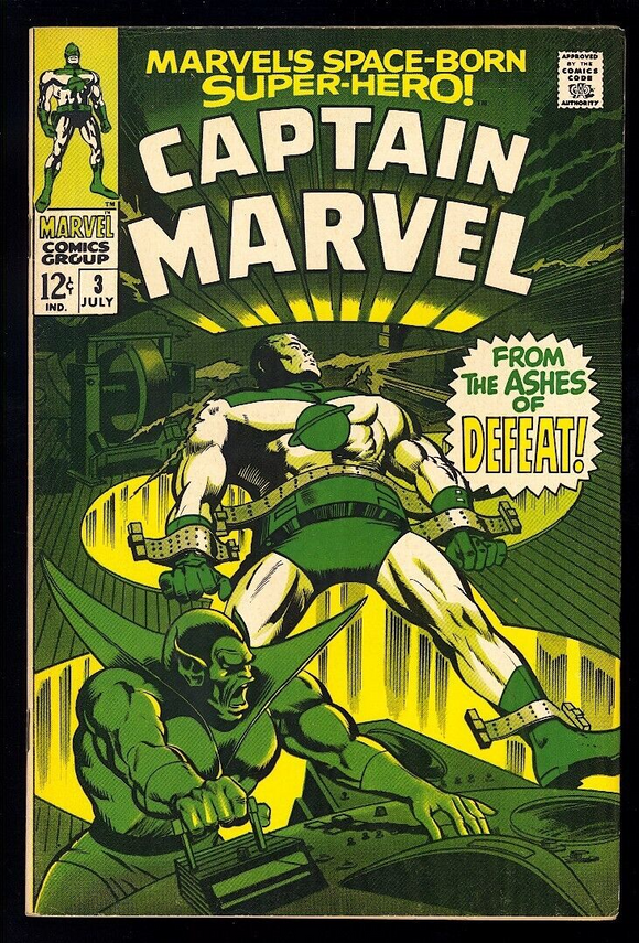 Captain Marvel #3 Marvel Comics 1968 (FN+) Super Skrull Appearance!