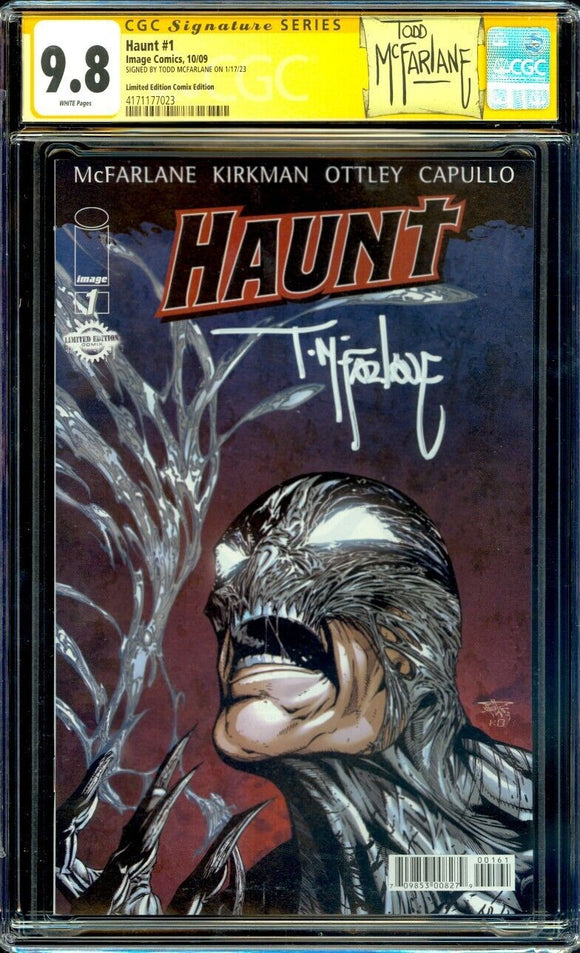 Haunt #1 CGC SS 9.8 (2009) Comix Edition - Signed by Todd McFarlane!