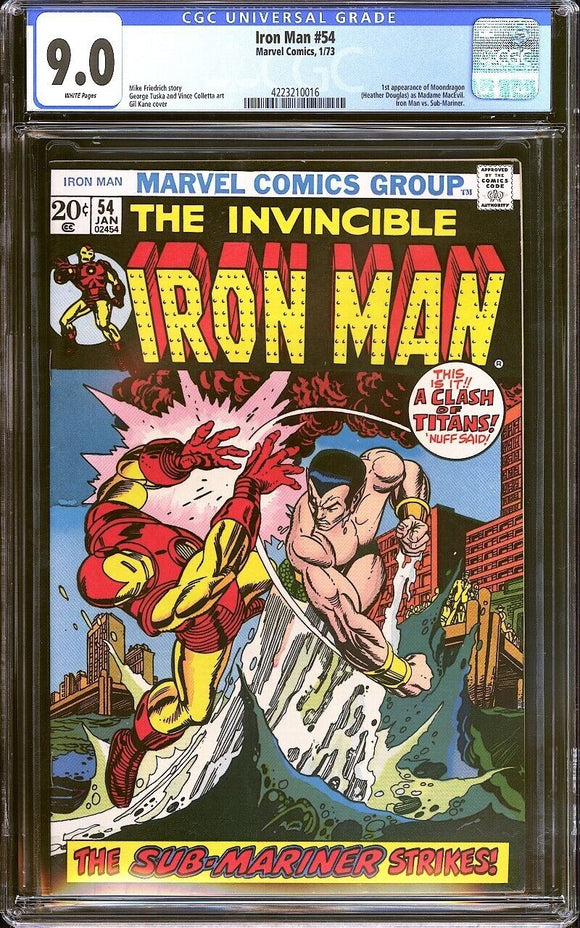 Iron Man #54 CGC 9.0 (1973) 1st App of Moondragon! Ironman/Sub-Mariner!