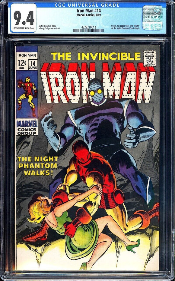Iron Man #14 CGC 9.4 (1969) Origin & 1st App of Night Phantom!