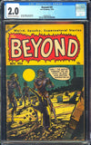 Beyond #29 CGC 2.0 (1954) Classic Zombie Graveyard Horror! Golden Age!