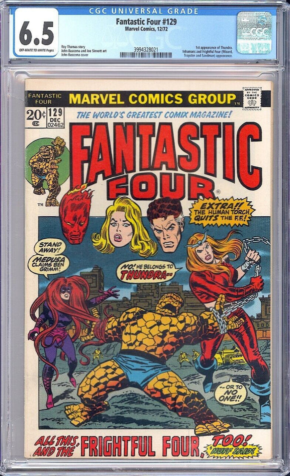 Fantastic Four #129 CGC 6.5 (1972) 1st Appearance of Thundra!