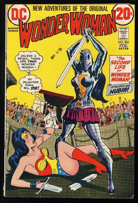 Wonder Woman #204 DC 1973 (VG) 1st Appearance of Nubia!
