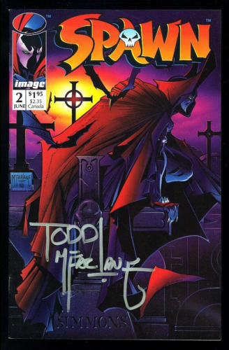 Spawn #2 Image Comics 1992 (NM-) Signed by Todd McFarlane! 1st Violator!