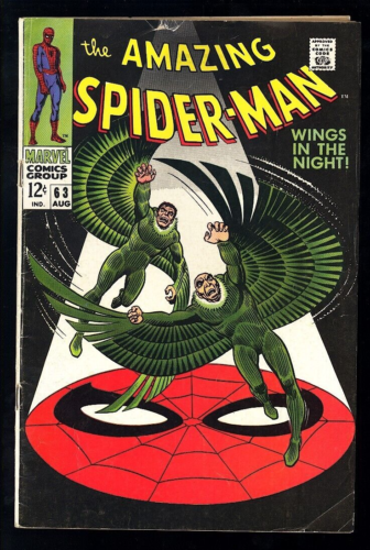 Amazing Spider-Man #63 Marvel Comics 1968 (GD+ 2.5) Classic Vulture Cover!