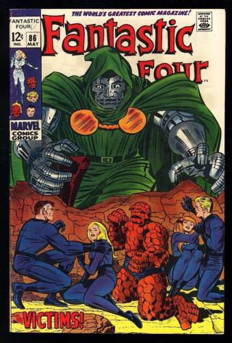 Fantastic Four 86 Marvel Comics 1969 (FN/VF) Classic Dr Doom Kirby Cover!