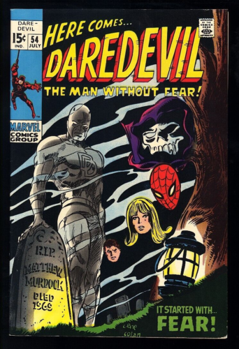 Daredevil #54 Marvel Comics 1969 (VF+) Early Spider-Man Appearance!