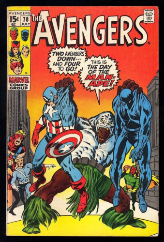 Avengers #78 Marvel 1970 (VG+) 1st Appearance of the Lethal Legion!