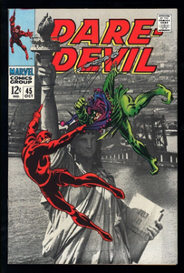 Daredevil #45 Marvel Comics 1968 (NM-) Jester App! Bottom Staple Tear