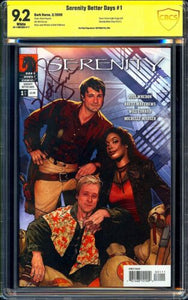 Serenity Better Days #1 CBCS 9.2 (2008) Signed by Nathan Fillion!