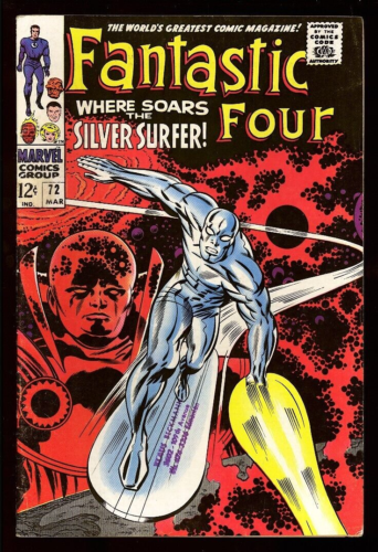 Fantastic Four #72 Marvel 1968 (VG/FN) Classic Silver Surfer Cover!