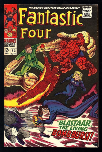 Fantastic Four #63 Marvel Comics 1967 (VF- 7.5) Blastaar & Sandman App!