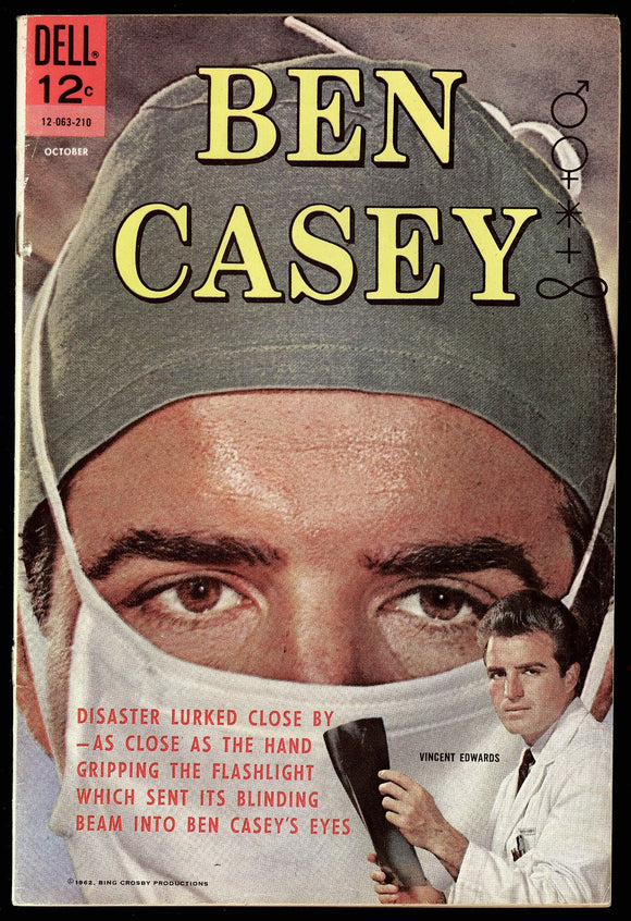 Ben Casey #2 Dell Comics 1962 (VG+) Vince Edwards Photo Cover!