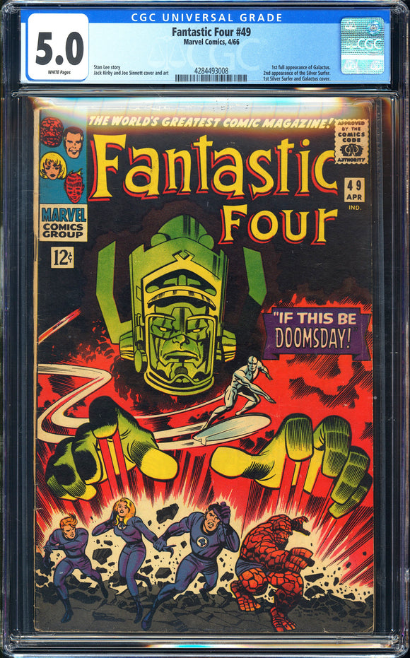 Fantastic Four #49 CGC 5.0 (1966) 1st Full Galactus! 1st Surfer Cover!