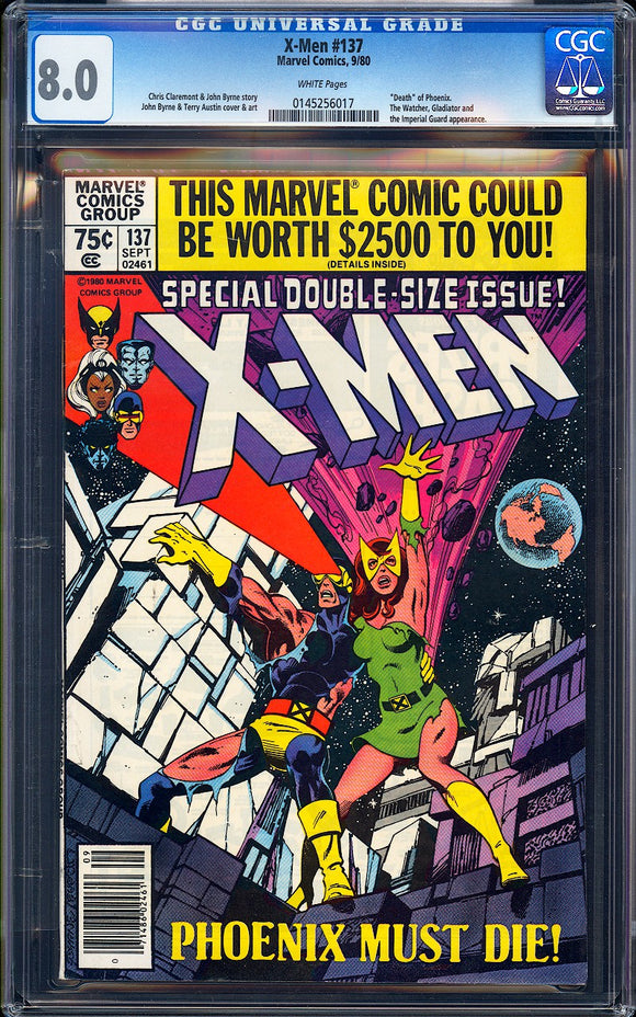 Uncanny X-Men #137 CGC 8.0 (1980) Death of Phoenix! Newsstand!