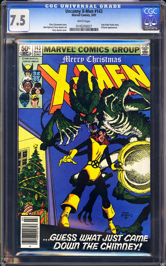 Uncanny X-Men #143 CGC 7.5 (1981) 1st Solo Kitty Pryde Story! Newsstand!