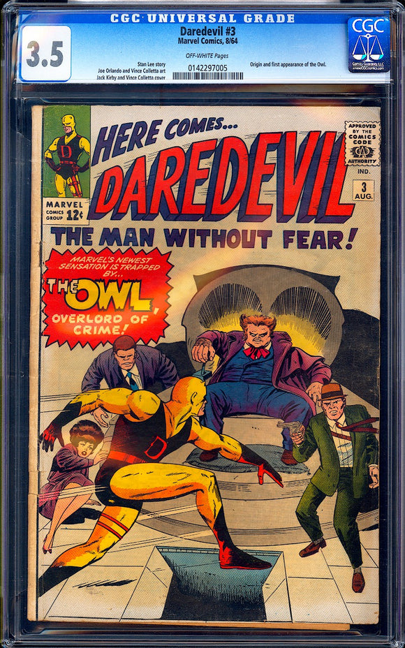 Daredevil #3 CGC 3.5 (1964) 1st Appearance of the Owl!