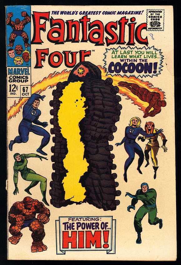 Fantastic Four #67 Marvel 1967 (GD+) Origin & 1st Appearance of HIM!