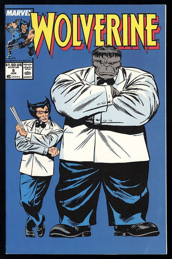 Wolverine #8 Marvel 1989 (VF+) Iconic Joe Fixit & Patch Cover!