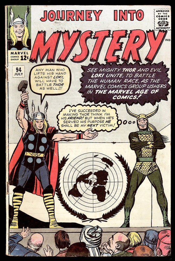 Journey Into Mystery #94 Marvel 1963 (VG-) Early Loki Appearance!