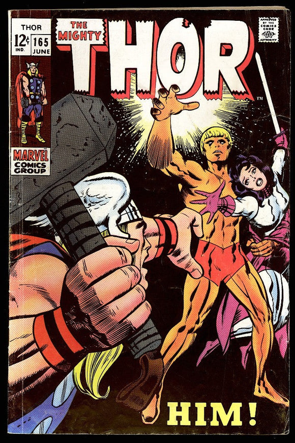 Thor #165 Marvel 1969 (VG+) 1st Appearance of HIM (Adam Warlock)