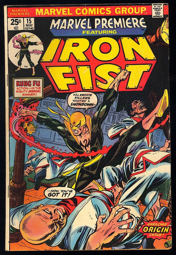 Marvel Premiere #15 Marvel 1974 (VG+) 1st Appearance of Iron Fist!