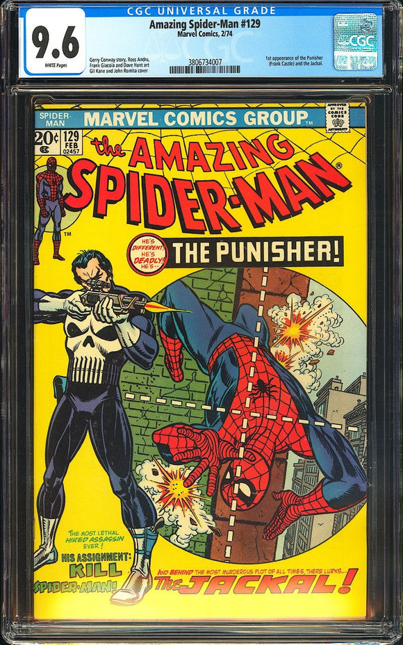 Amazing Spider-Man #129 CGC 9.6 (1974) 1st App of the Punisher!