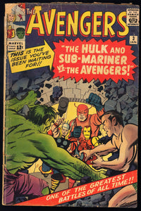Avengers #3 Marvel 1964 (GD) 1st Hulk & Sub-Mariner Team-Up!