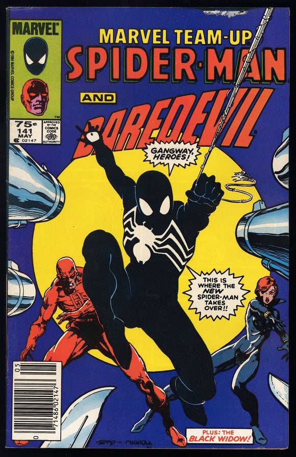 Marvel Team-Up #141 1984 (VF) 1st Black Costume! Canadian Price Variant