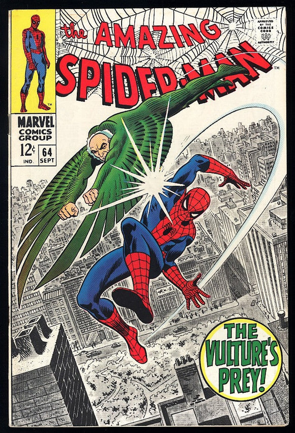 Amazing Spider-Man #64 Marvel 1968 (FN/VF) Classic Vulture Cover!