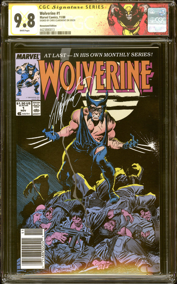 Wolverine #1 CGC 9.8 (1988) 1st Patch! Signed Claremont! NEWSSTAND!