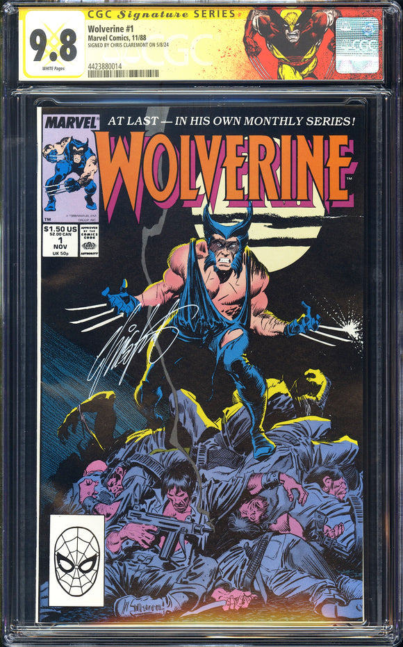 Wolverine #1 CGC 9.8 (1988) 1st Patch! Signed  by Chris Claremont!