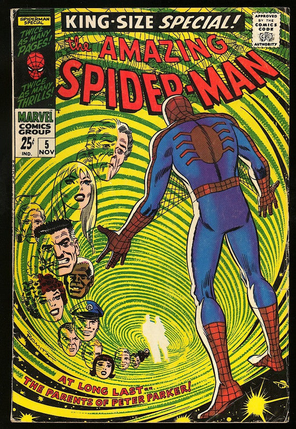 Amazing Spider-Man King Size #5 Marvel 1968 (VG+) 1st Parker's Parents!