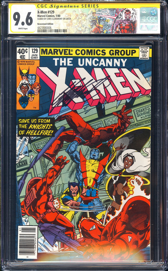 X-Men #129 CGC 9.6 (1980) 1st Kitty Pryde! Signed Claremont! NEWSSTAND