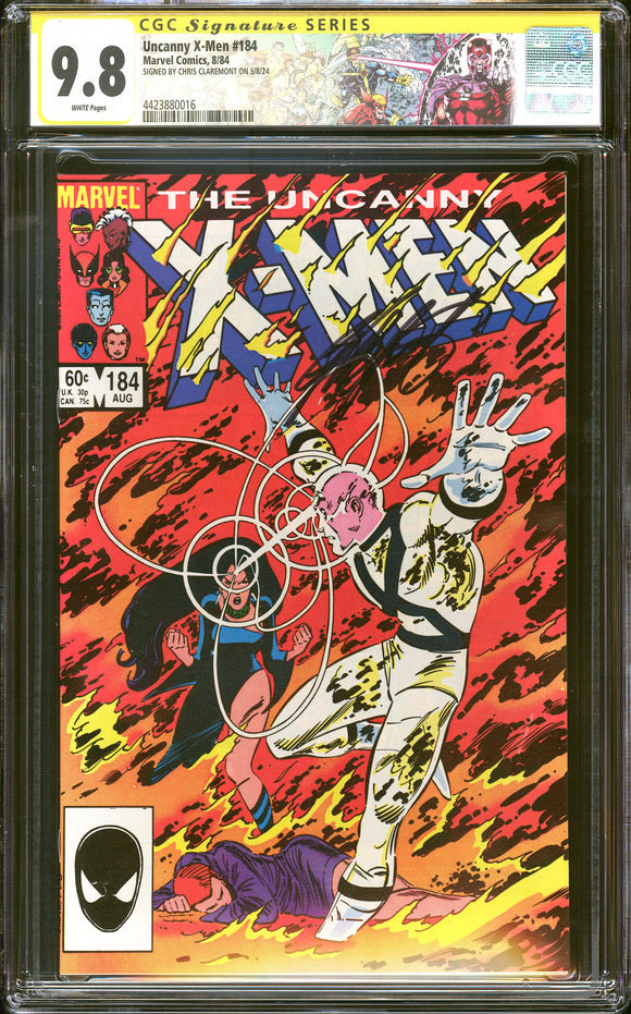 X-Men #184 CGC 9.8 (1984) Signed by Chris Claremont! 1st Forge!