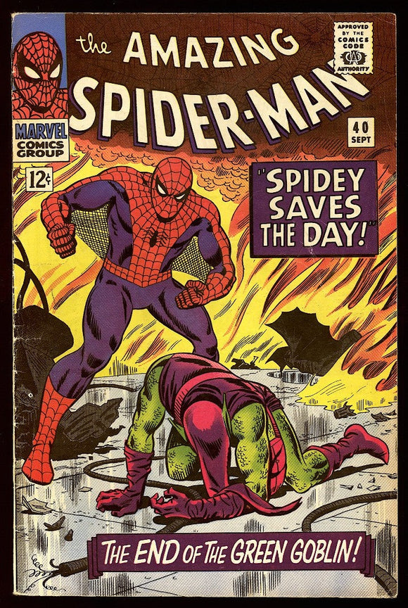 Amazing Spider-Man #40 Marvel 1966 (FN-) Origin of Green Goblin!