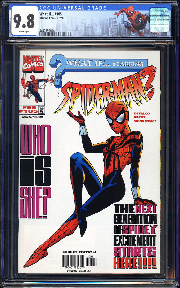 What If #105 CGC 9.8 (1998) 1st Appearance of Spider-Girl! (May Parker)