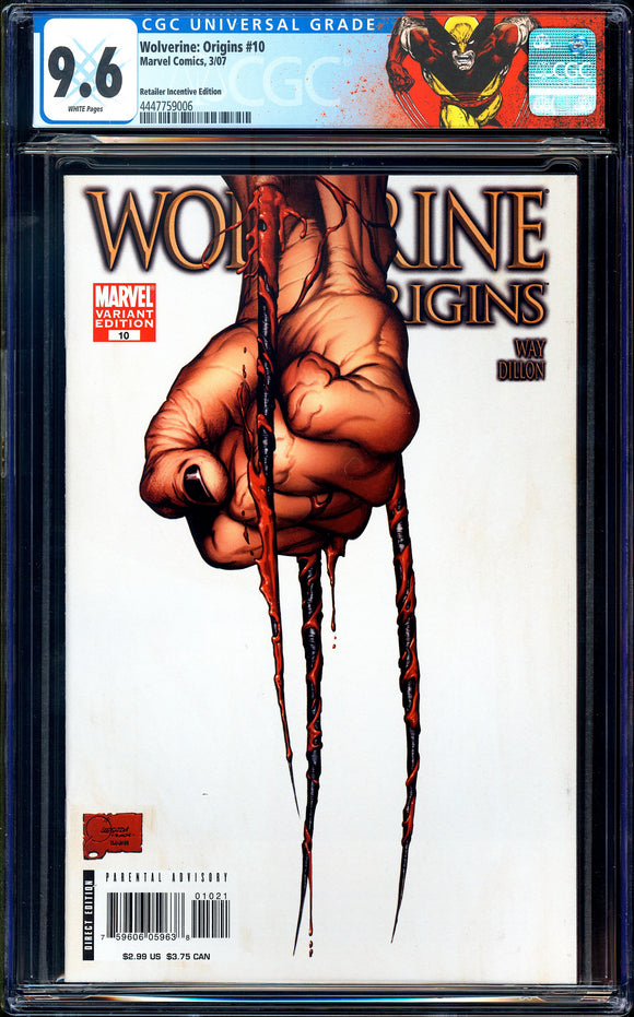 Wolverine Origins #10 CGC 9.6 (2007) 1st Daken! Retailer Incentive!