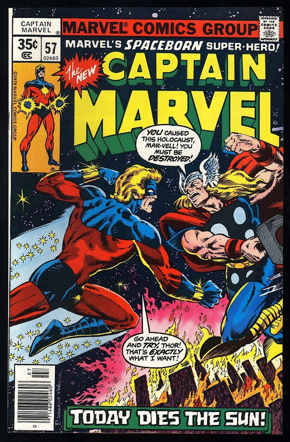 Captain Marvel #57 Marvel 1978 (NM) Captain Marvel VS Thor!