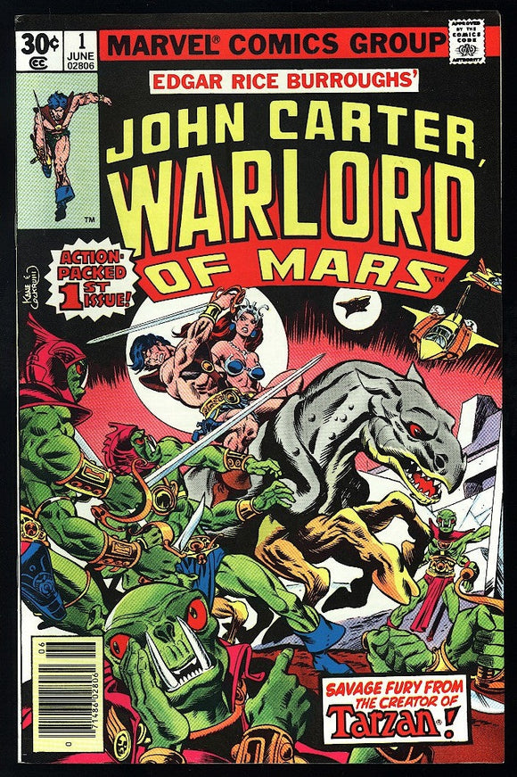 John Carter Warlord of Mars #1 Marvel 1977 (VF+) Premiere Issue!