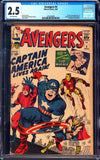 Avengers #4 CGC 2.5 (1964) 1st Silver Age App of Captain America!