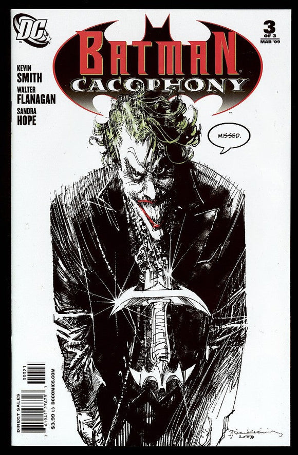 Batman Cacophony #3 DC Comics 2009 (NM) Bill Sienkiewicz 1:25 Variant