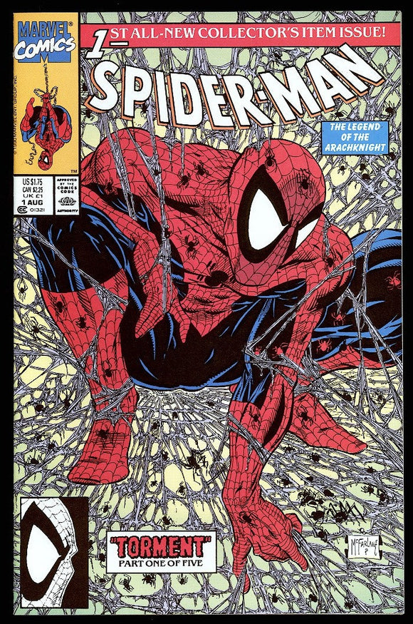 Spider-Man #1 Marvel 1990 (NM+) Classic Mcfarlane Cover!