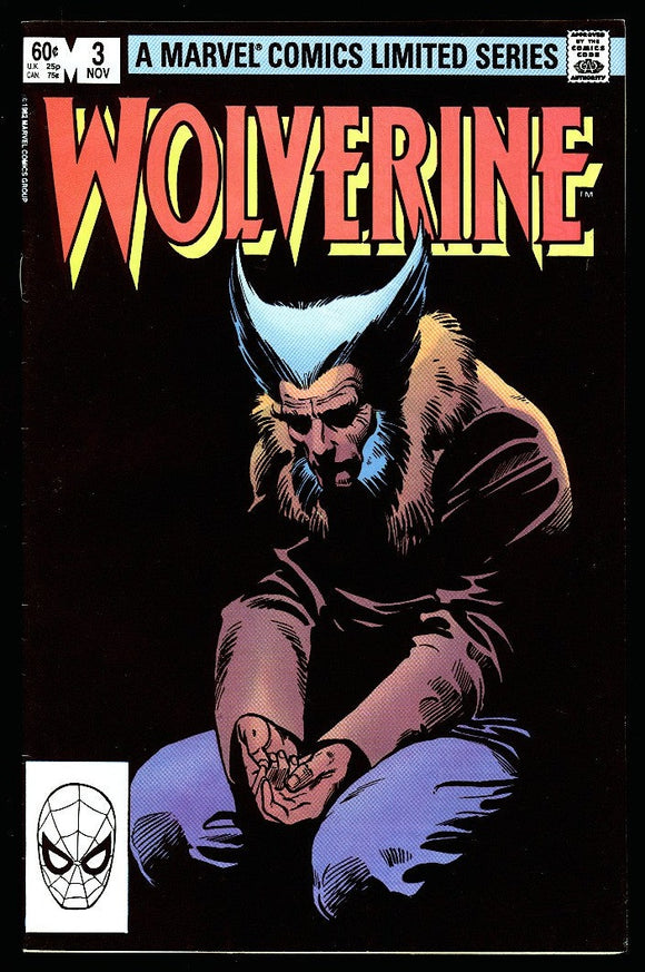 Wolverine #3 Marvel 1982 (VF+) Classic Frank Miller Cover!
