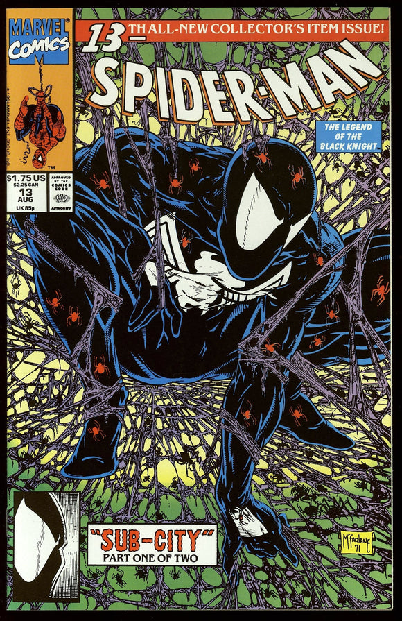 Spider-Man #13 Marvel 1990 (NM+) Classic McFarlane Cover!